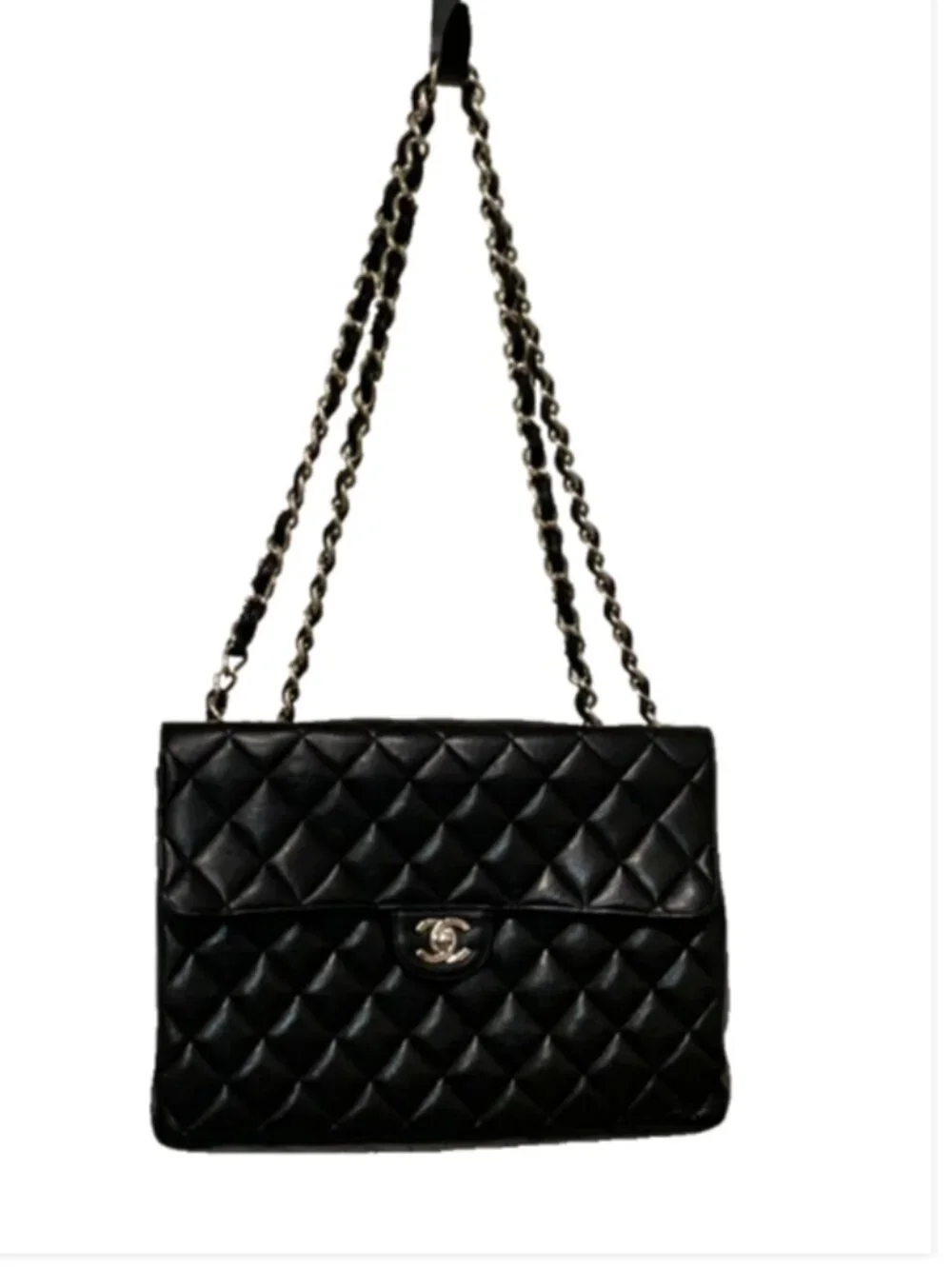 Chanel Black Sac Class Rabat Noir 94305 Shoulder Bag